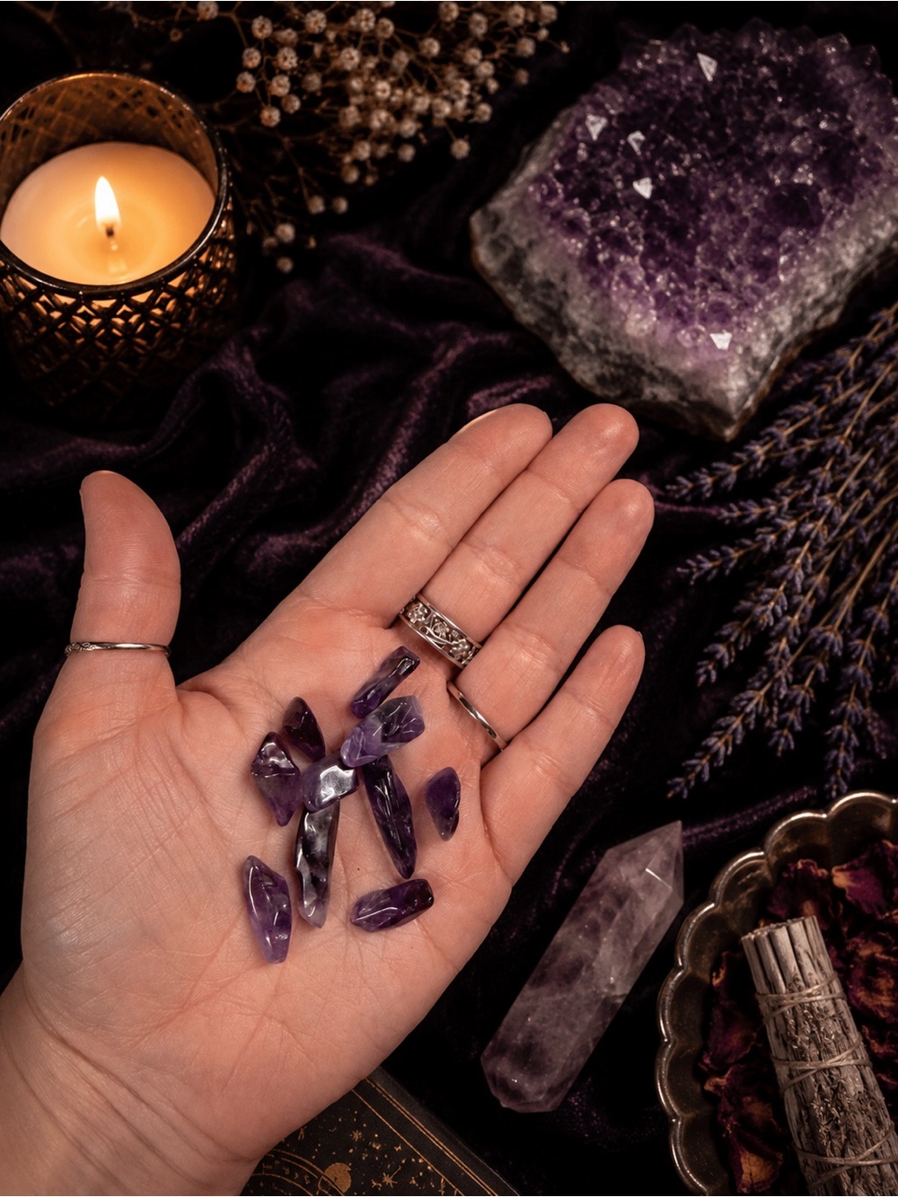 Natural Tumbled Amethyst Chips